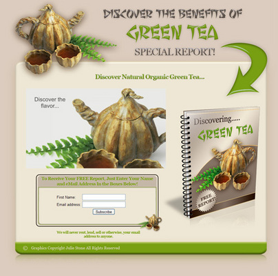 Product picture *NEW!* Green Tea With - Resale Rights 