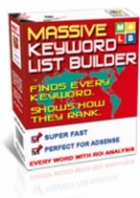 Product picture  **NEW!* Massive Keyword List Builder -With Giveaway Rights